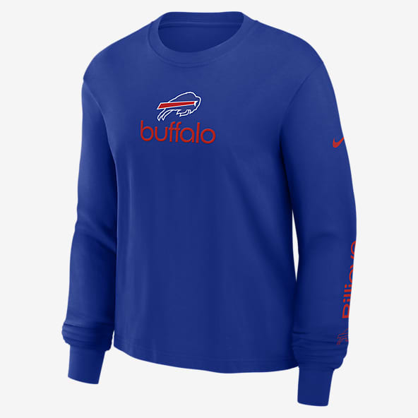 売れ筋商品|||ナイキ カットソー トップス レディース Women's  Buffalo Bills Layered Logo Cropped Long Sleeve Fashion T-Shirt  Women's Buffalo Bills Nike Royal Layered Logo Cropped Long